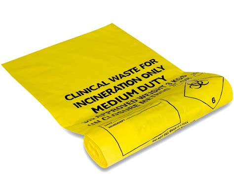 Yellow Biohazard/Clinical Waste Bags - Selles Medical