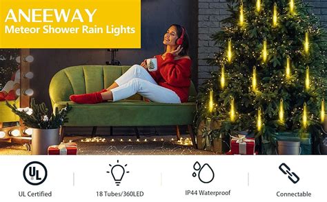 Amazon Aneeway Christmas Lights Meteor Shower Lights X