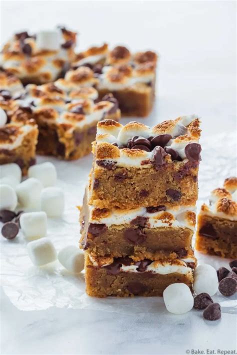 Peanut Butter S Mores Bars Bake Eat Repeat