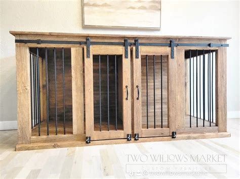 Dog Kennel Plans To Build Your Own Wood Double Dog Crate Etsy Artofit