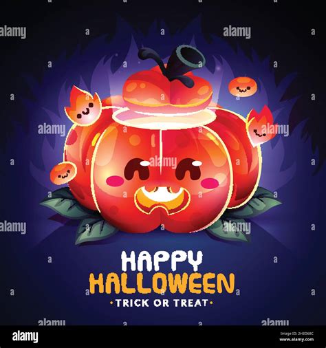 Realistic Cute Halloween Pumpkin Design Vector Illustration Stock Vector Image And Art Alamy