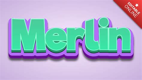 Merlin D Verde Roxo Gerador De Efeitos De Texto