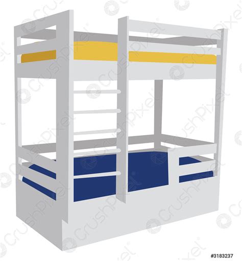 Bunk Bed Illustration Vector On White Background Stock Vector