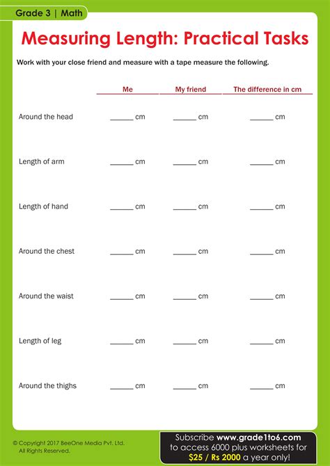 Free measure length worksheet, Download Free measure length worksheet png images, Free ...