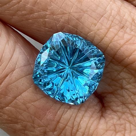 Swiss Blue Topaz Starbrite Cut 11 87 Carats John Dyer Gems