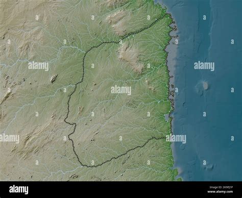 Cabo Delgado Province Of Mozambique Elevation Map Colored In Wiki