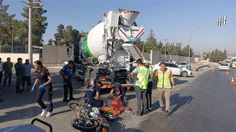 Gaziantep Te Feci Kaza Beton Mikseri Ile Arp An Motosikletli Can Verdi