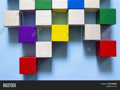 Wooden Colored Cubes Image And Photo Free Trial Bigstock