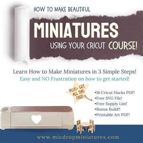 Learn How To Make Beautiful Dollhouse Miniatures Using Your Cricut Cricut Miniatures Cool