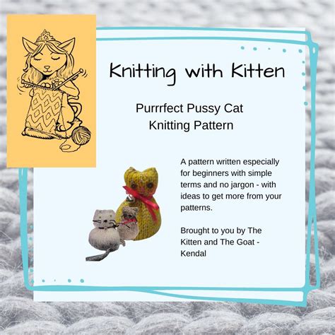 Knitting With Kitten Knitting For Beginners Purrrfect Pussy Cat