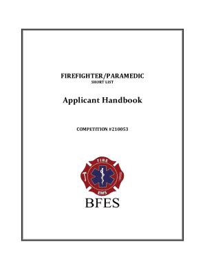 Fillable Online Application Process For Firefighter Paramedics Fax