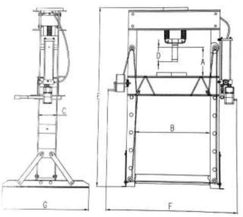 PRASA HYDRAULICZNA 50 TON Z MANOMETREM ZAKRES 0 890 Mm KingTony