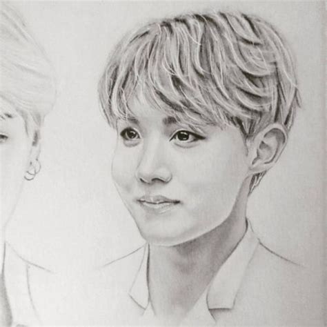 Bts Fanart J Hope Pencil Art Drawings Bts Drawings Drawing Sketches