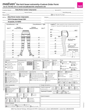 Fillable Online LOWER EXTREMITY MEASURING ORDER FORM Fax Email Print