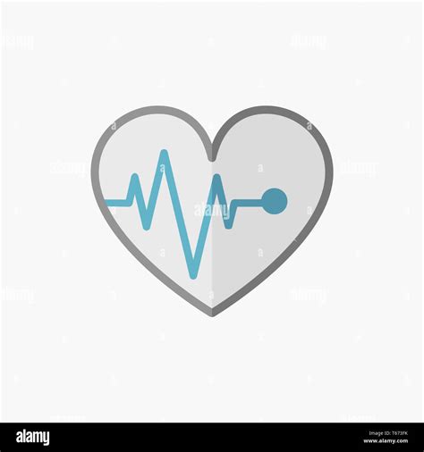 Ecg Flat Icon Stock Photo Alamy