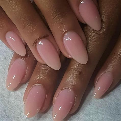 Med Tech Almond Nails Pink Pink Gel Nails Nude Nails