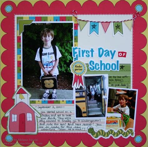 First Day Of School School Scrapbook School Scrapbook Layouts