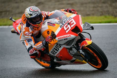 MotoGP Marc Marquez Takes Pole Position At Rainy Motegi Roadracing