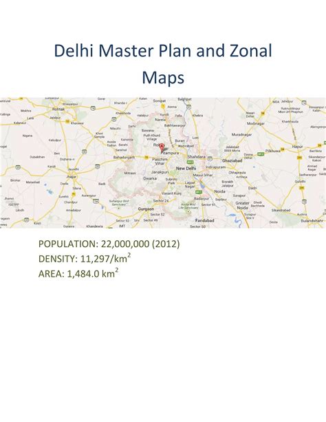 Delhi Master Plans and Zonal Maps | PDF