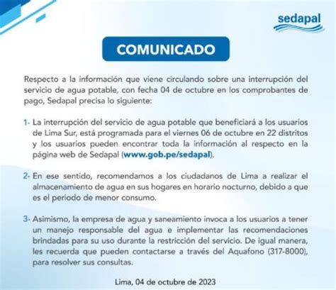 Corte Masivo De Agua En Lima Hoy En Vivo Ltimas Noticias Suspensi N