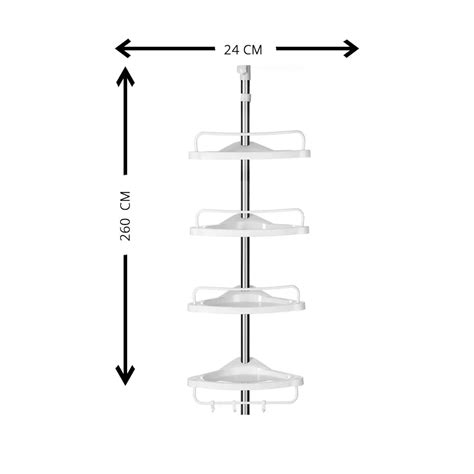 Ripley ESQUINERO ORGANIZADOR DE DUCHA BAÑO MULTIUSO 4 PISOS AJUSTABLE