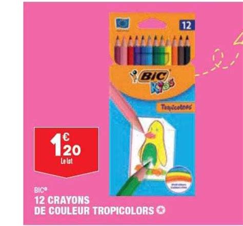 Promo 12 Crayons De Couleur Tropicolors Bic Chez Aldi ICatalogue Fr