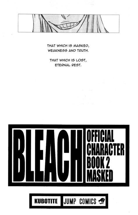 Bleach Official Character Book 2 - Masked - "That which is masked ...