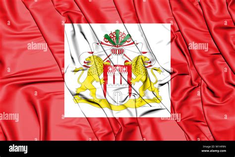 Senate Of Hamburg Flag Germany 3D Illustration Stock Photo Alamy