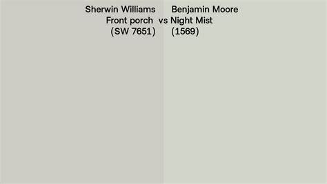 Sherwin Williams Front Porch SW 7651 Vs Benjamin Moore Night Mist