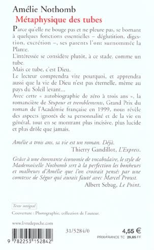 M Taphysique Des Tubes Am Lie Nothomb Livres De Poche