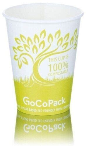 Gocopack Compostable Eco Friendly Paper Cups Oz Oz With Sip