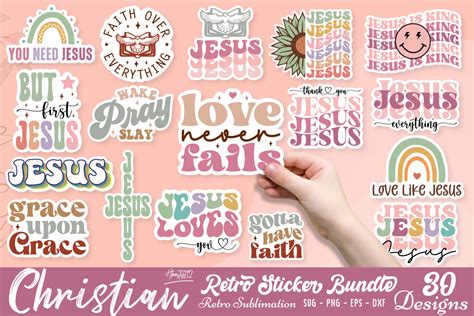 Christian Sticker Bundle Graphic By Hkartist12 · Creative Fabrica