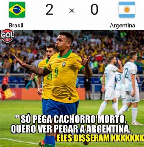 Brasileiros tiram onda eliminação da Argentina Confira os memes