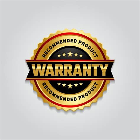 Warranty Label Vector Symbol Sign Emblem Of Guarantee Logo For Media Promotional Product