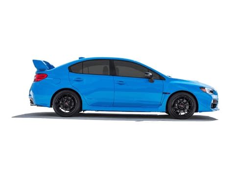 Subaru Wrx Sti Blue Side View Vector Vectorized Print Ultra Etsy