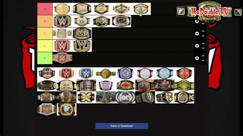 Tier List Ranking Wwe Championship Belt Designs Youtube