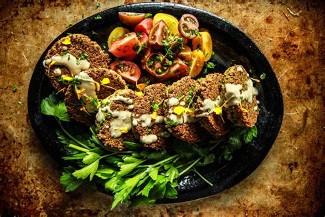 Vegan Crispy Baked Falafel With Tahini Sauce Heather Christo