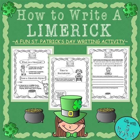 How to Write a Limerick | Made By Teachers | Writing activities, Cool ...