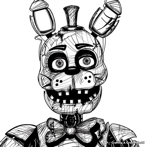 Desenho Para Colorir Fnaf 2 - 7