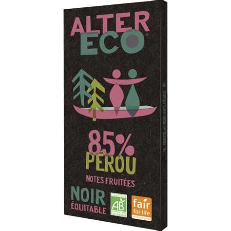 Alter Eco Tablette De Chocolat Noir Bio Et Quitable P Rou Pi Ce