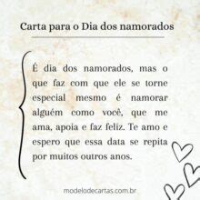 Carta Para O Dia Dos Namorados Modelos De Carta