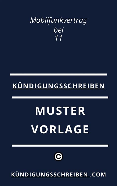 K Ndigung Mobilfunkvertrag Bei Muster Vorlage