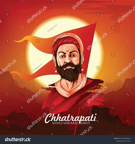 Illustration Chhatrapati Shivaji Maharaj Jayanti Stock Vector Royalty