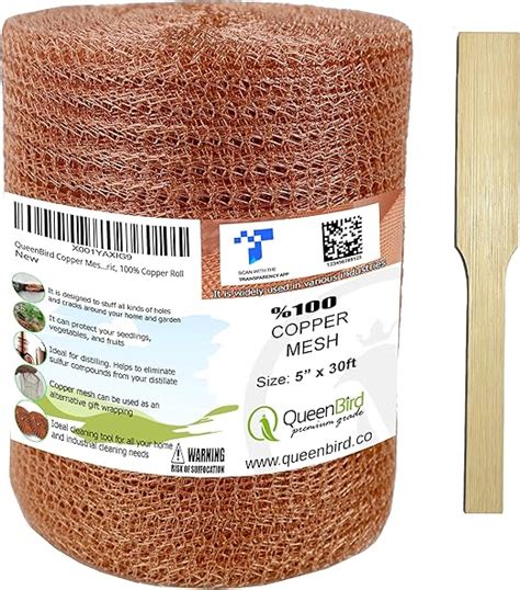 Queenbird Copper Mesh With Packing Tool 5 X 30 Feet Blocker For Hole Diy Hole Filler