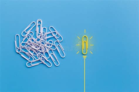 Great Ideas Concept With Paperclip Thinking Creativity Light Bulb On