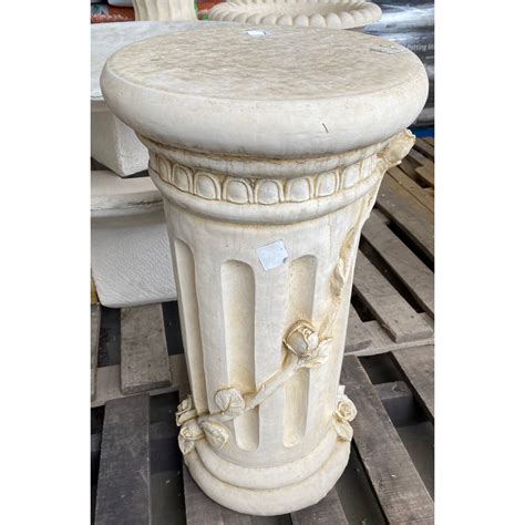 Rose Pedestal Tall Concrete Plinth Stand 1814 Wantirna Garden