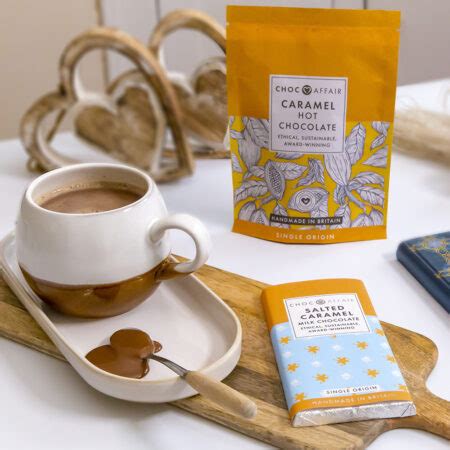 Caramel Hot Chocolate Bar Gift Set Choc Affair