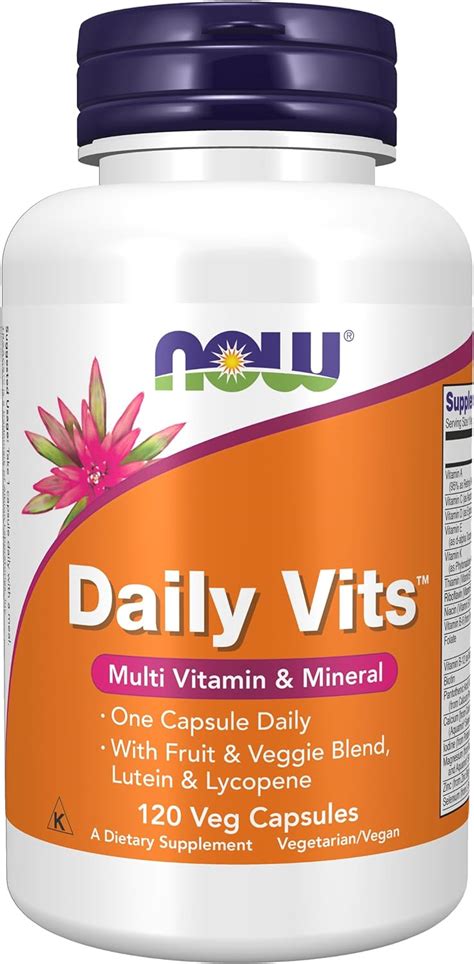 Now Daily Vits Multi Vitamin Mineral Capsules 120 Ct