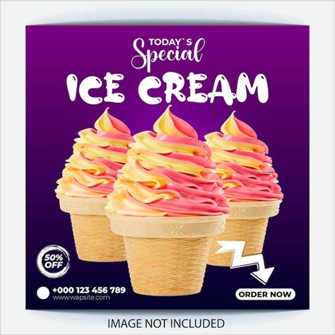 Premium Vector Special Delicious Ice Cream Social Media Post