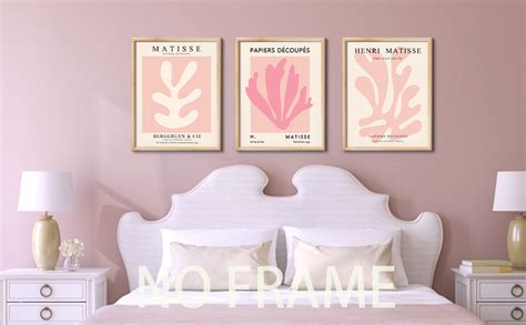 Amazon Julaydi Pink Matisse Wall Art Posters Set Of 3 Abstract